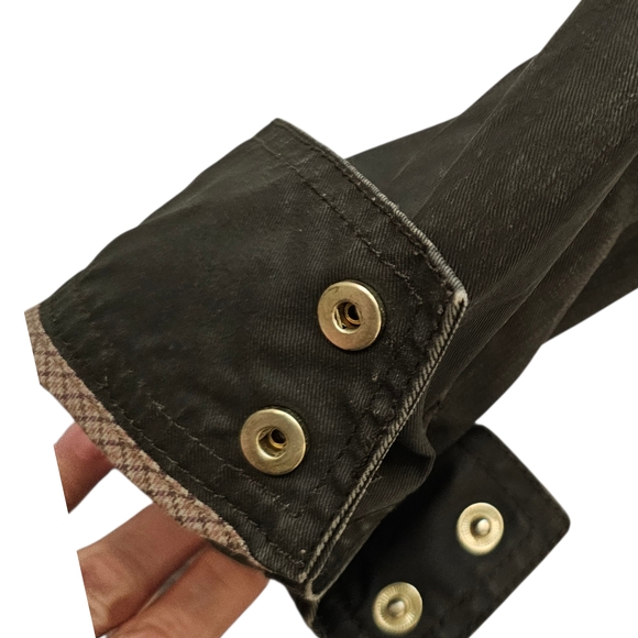 J. Crew Dee Olive Resin-coated twill jacket - Picture 7 of 8